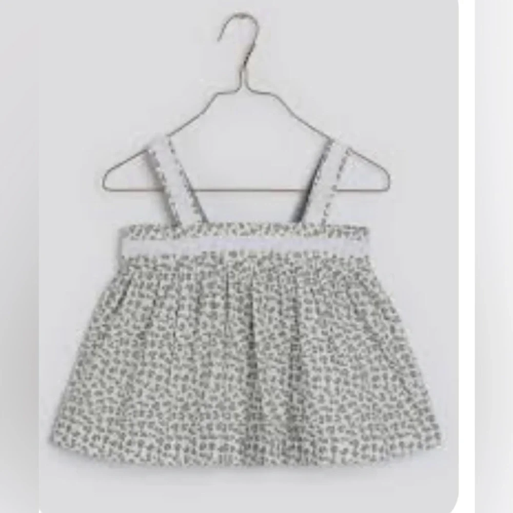 NWT Little Cotton‎ Clothes Lissy Sun Top Porcelain Floral. Green/white sz 8/9